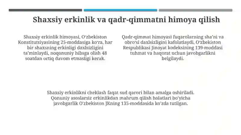 Shaxsiy nomulkiy munosabatlarning mazmuni 4
