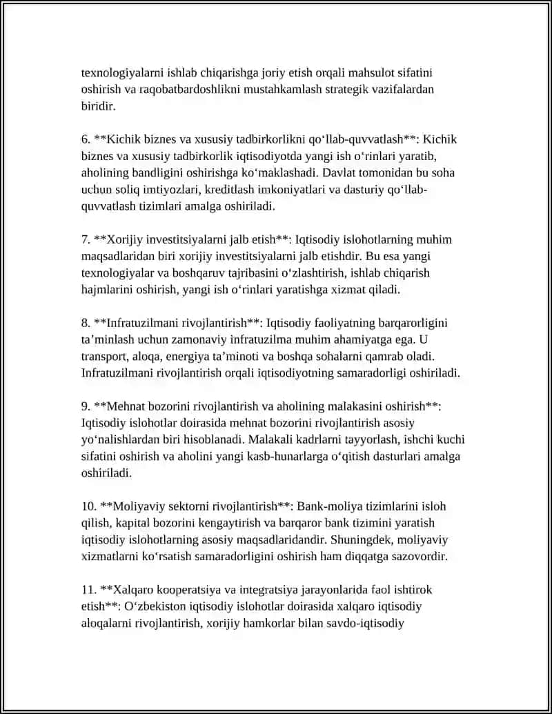 IQTISODIY ISLOHOTLAR, XUSUSIY MULKCHILIKNING SHAKLLANISHI 4