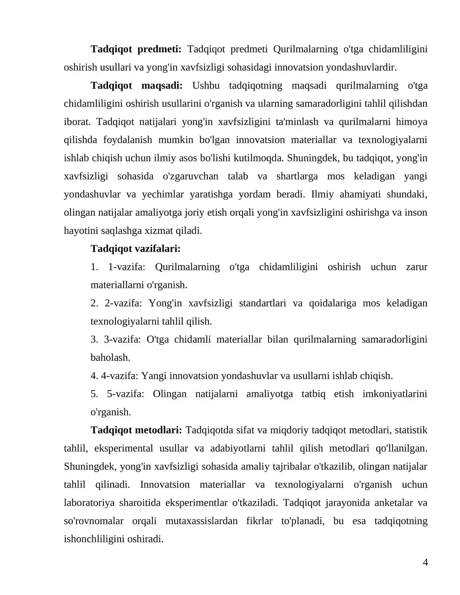 Qurilmalarning oʻtga chidamliligini oshirish 4