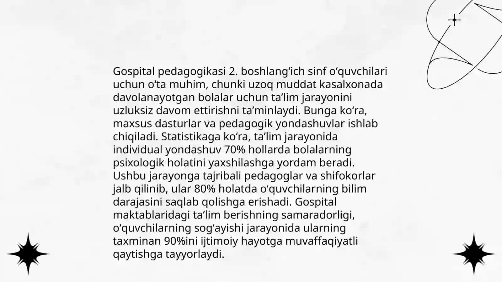Boshlangʻich sinflarda gospital pedagogikaning maqsad va vazifalari 4