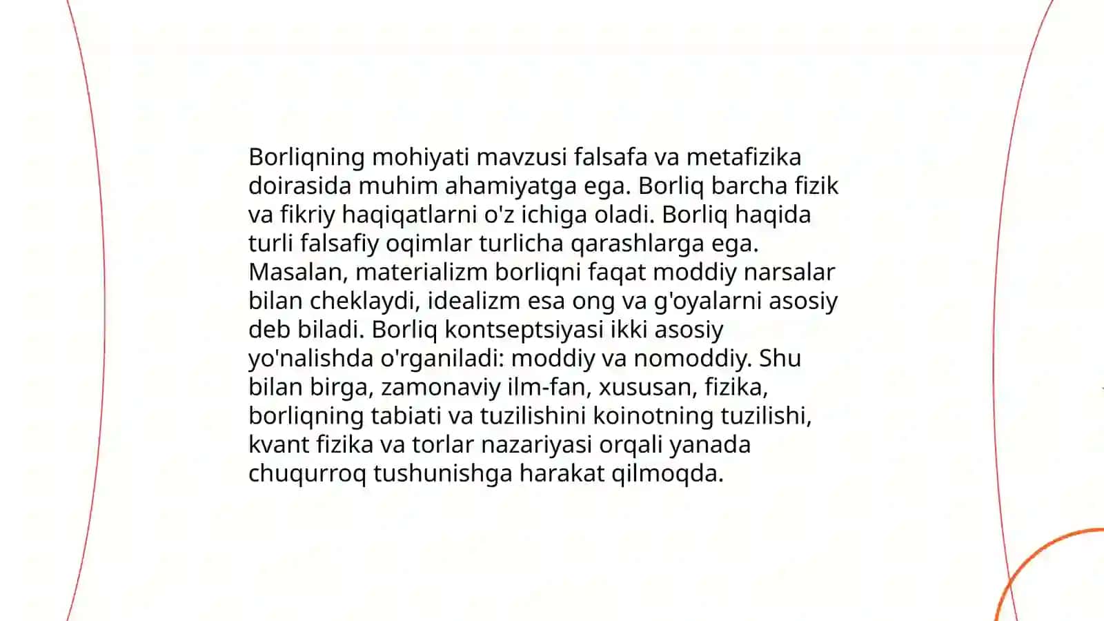 Ontologiyaning asosiy tushunchalari va masalalari 4