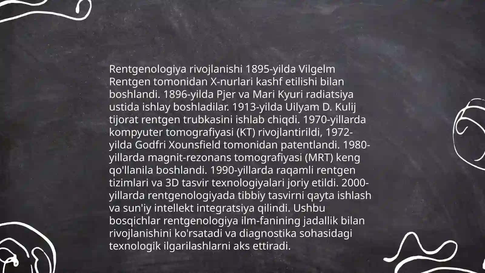 Rentgen nurlarining kashf qilinishi tarixi 4
