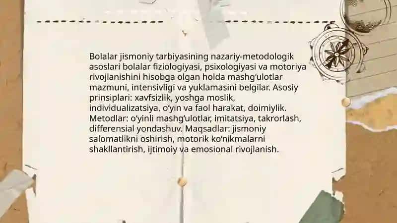 Bolalar jismoniy tarbiya fanining metodologik ilmiy-nazariy psixologik- pedagogik asoslari 4