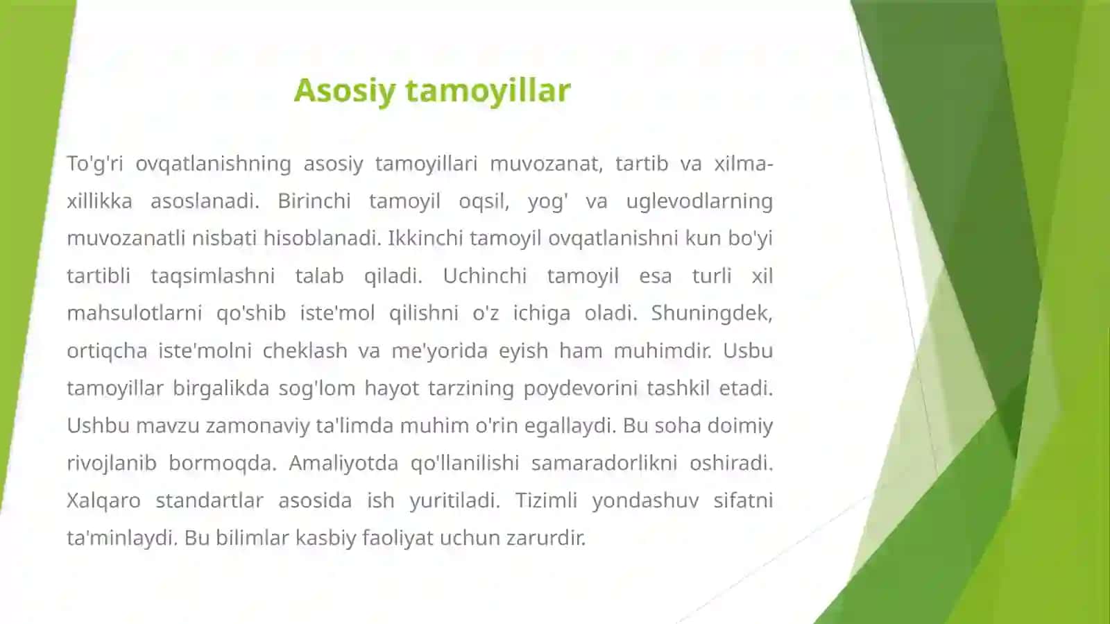 TO'G'RI OVQATLANISHNING ASOSIY TAMOYILLARI 4