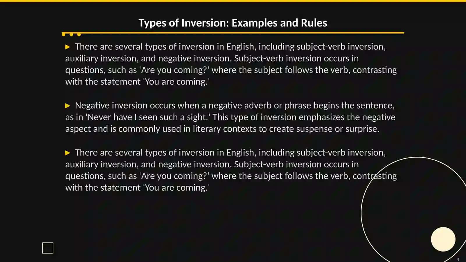 Inversion and ellipsis 4
