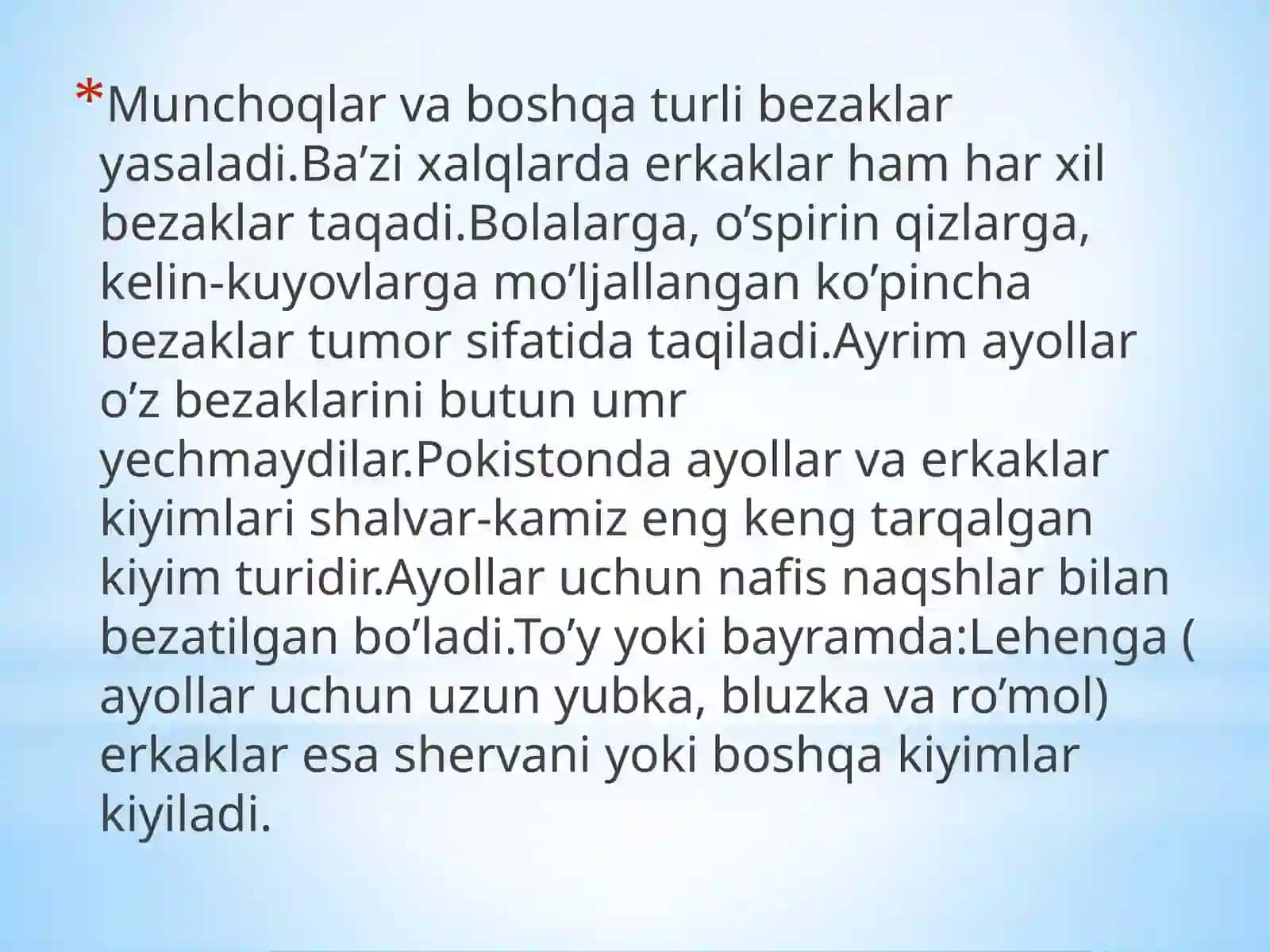 Moddiy ma’daniyatdagi transformatsiyalar(kiyim-kechaklar bo’yicha) Janubiy Osiyo xalqlari va G’arbiy Osiyo xalqlari kiyim-kechak-lari. 4