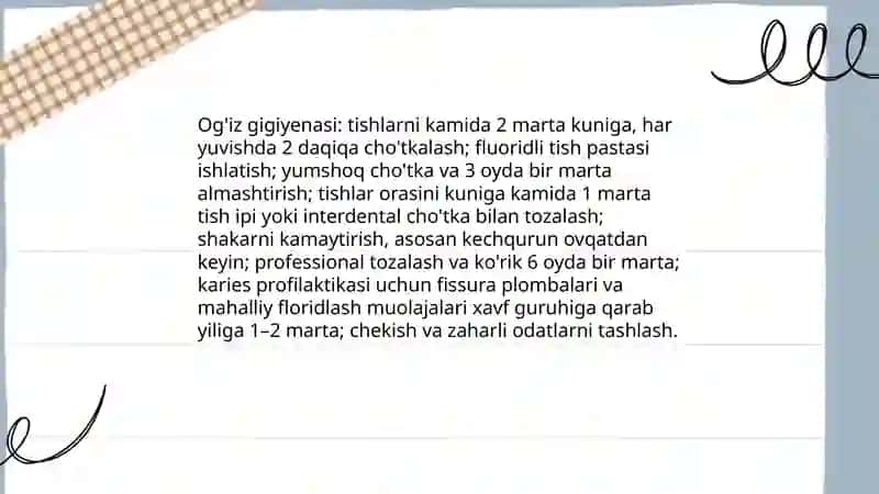 Yuz jagʻ sohasidagi kasalliklari bor bemorlarda parvarishlashda kompleks yondoshuv 4