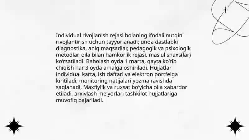 Maktabgacha taʼlim tashkilotlari Davlat hujjatlarida bolalar ifodali nutqini rivojlantirishga qoʻyiladigan talablar 4