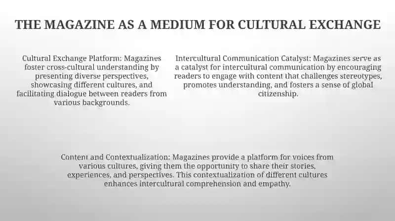 Magazines and Intercultural Communication 4