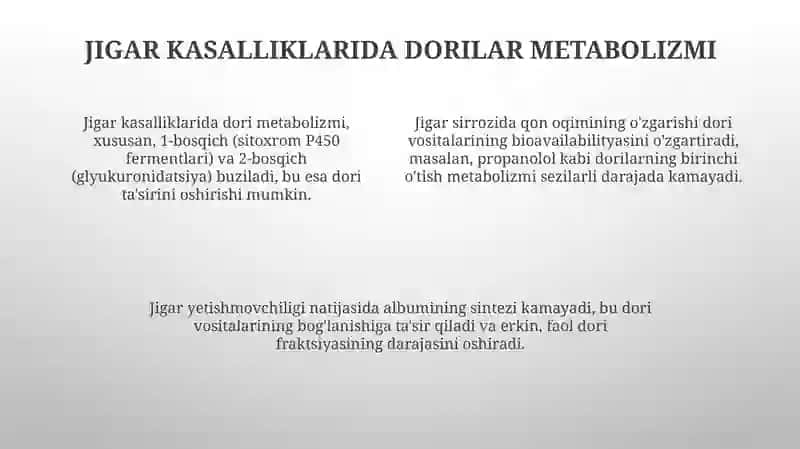 Jigar va oʻt yoʻllari kasalliklarida farmatsevtik yordam 4