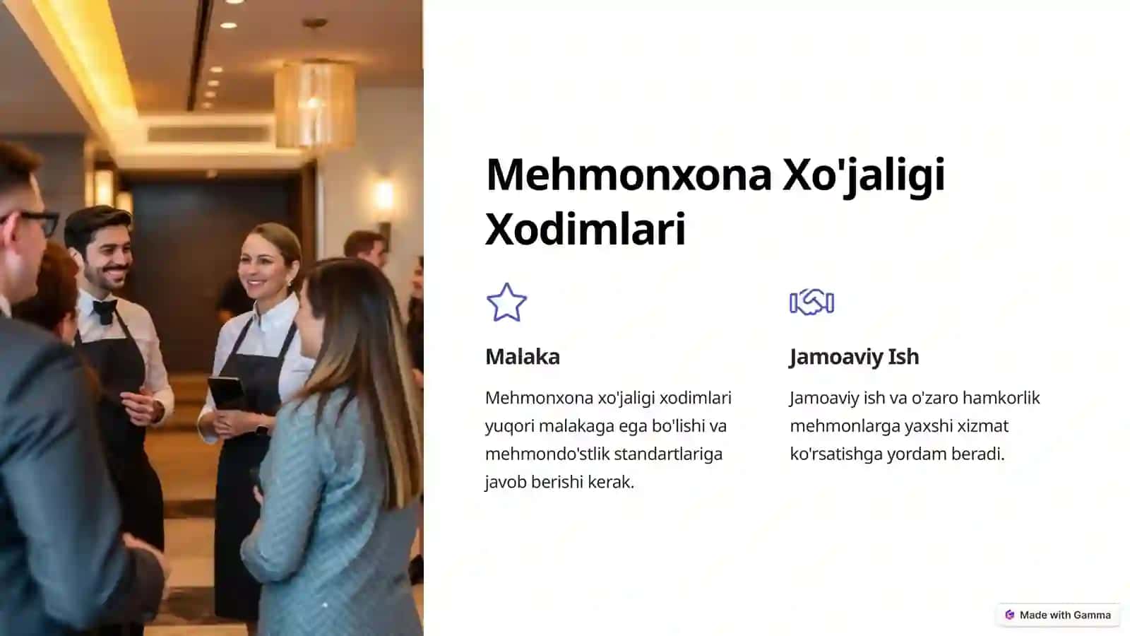 Mehmonxona Xo'jaligining Joriy Rejasi 4