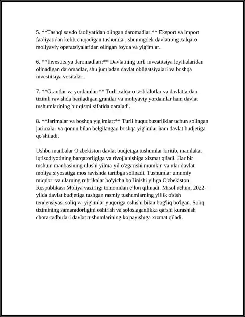 DAVLAT BUDJETI IJROSI NATIJALARI HISOBI 4