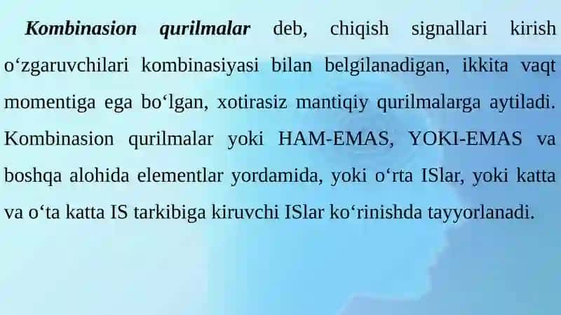 Mantiqiy Elementlar va ularning parametrlari 4