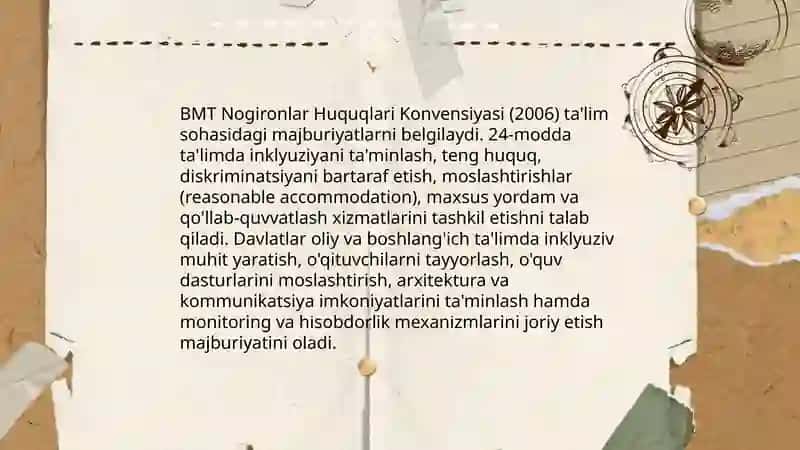 Inklyuziv ta'limning huquqiy asoslari 4