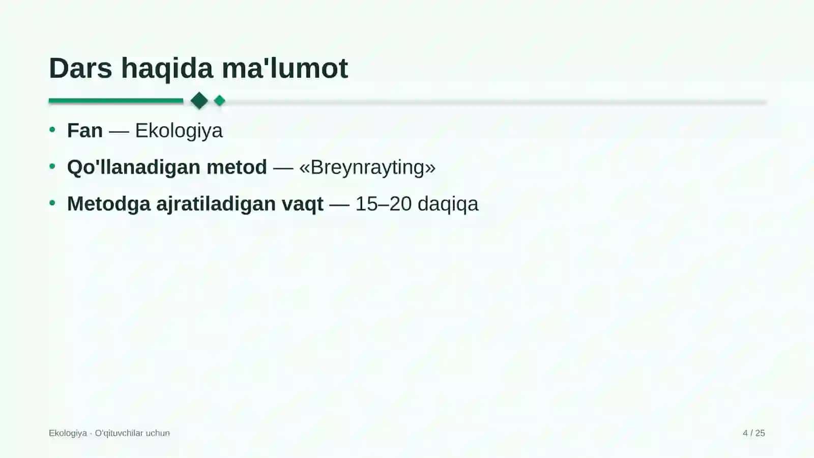 ekologiya darslarida breynrayting metodidan foydalanish 9815 4
