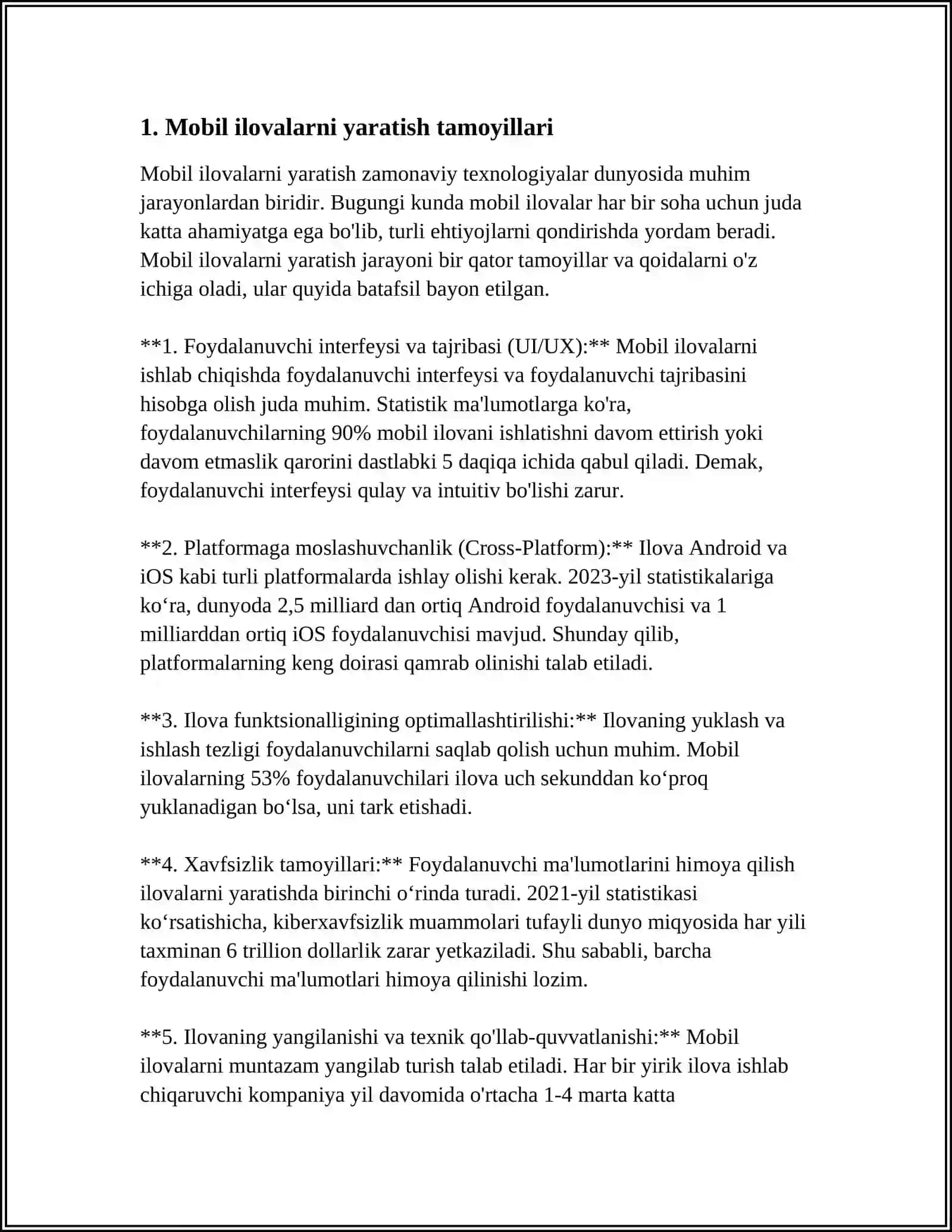 Mobil ilovalarni yaratish tamoyillari 4