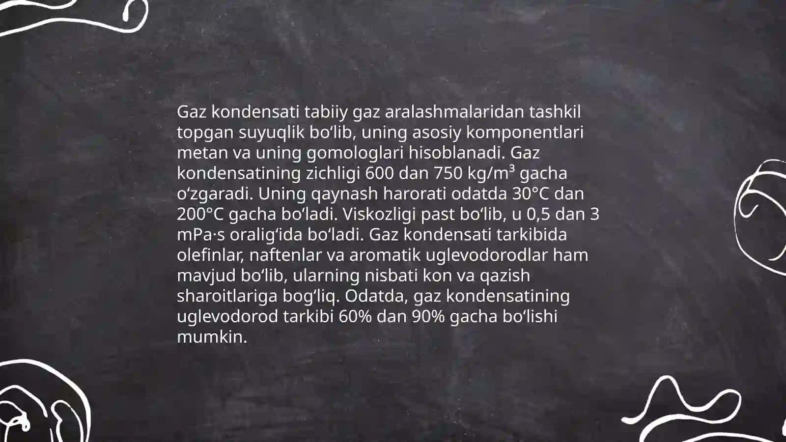 Gazokondensatlarga qo’yilgan talablar. Gazokondensat tarkibi 4