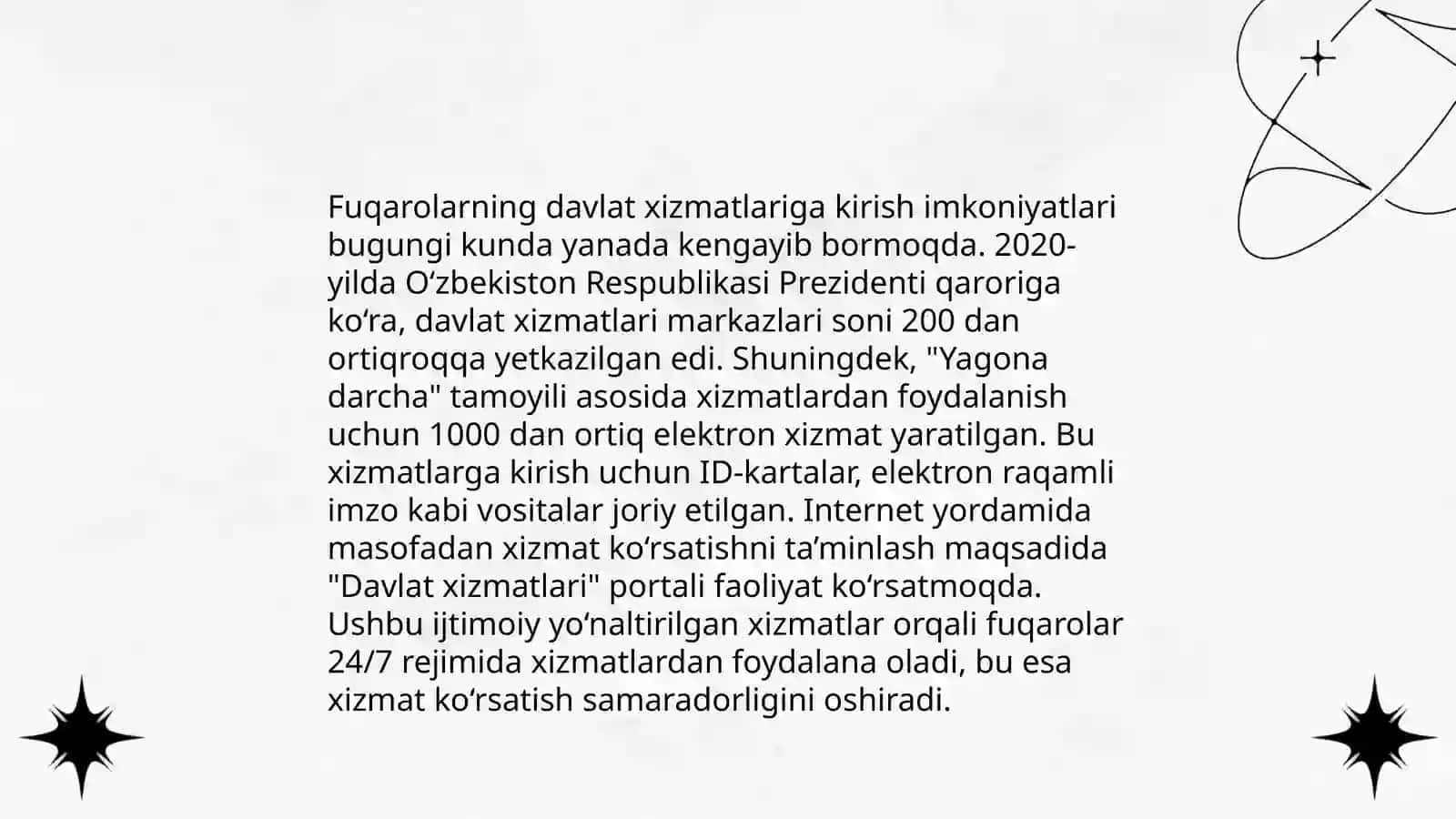 Elektron davlat xizmatlarining fuqarolar hayotiga taʼsiri 4
