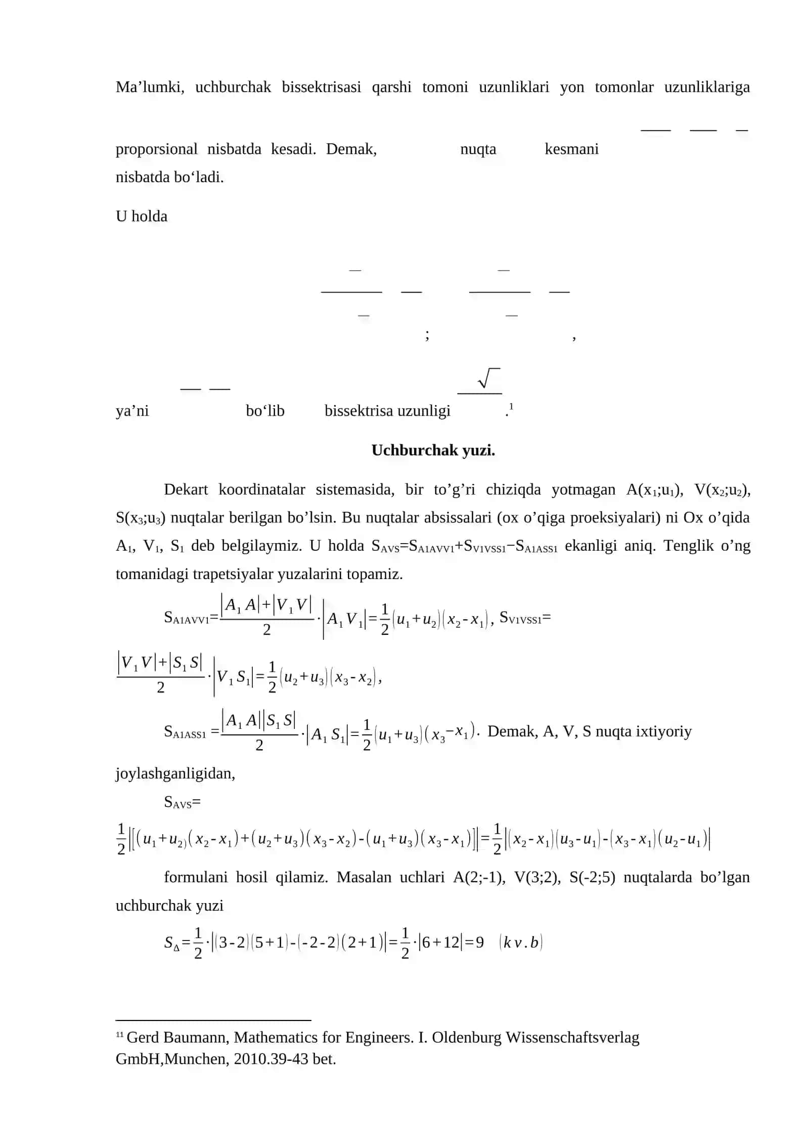 Tekislikda va Fazoda Dekart Kordinatalat Sistemasi 4