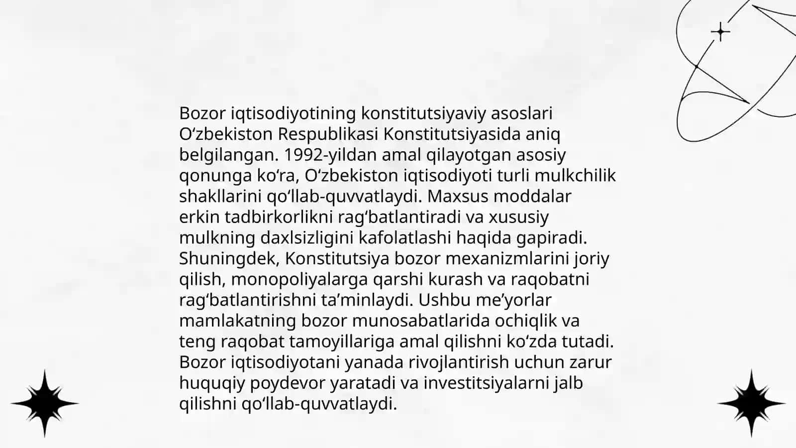 O‘zbekiston Respublikasi Konstitutsiyasida Iqtisodiy Negizlar Tahlili 4