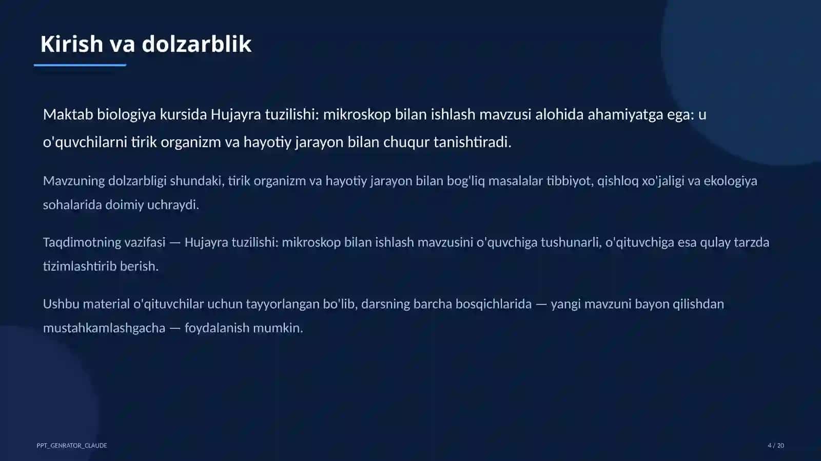 Hujayra tuzilishi: mikroskop bilan ishlash (5-sinf) 4