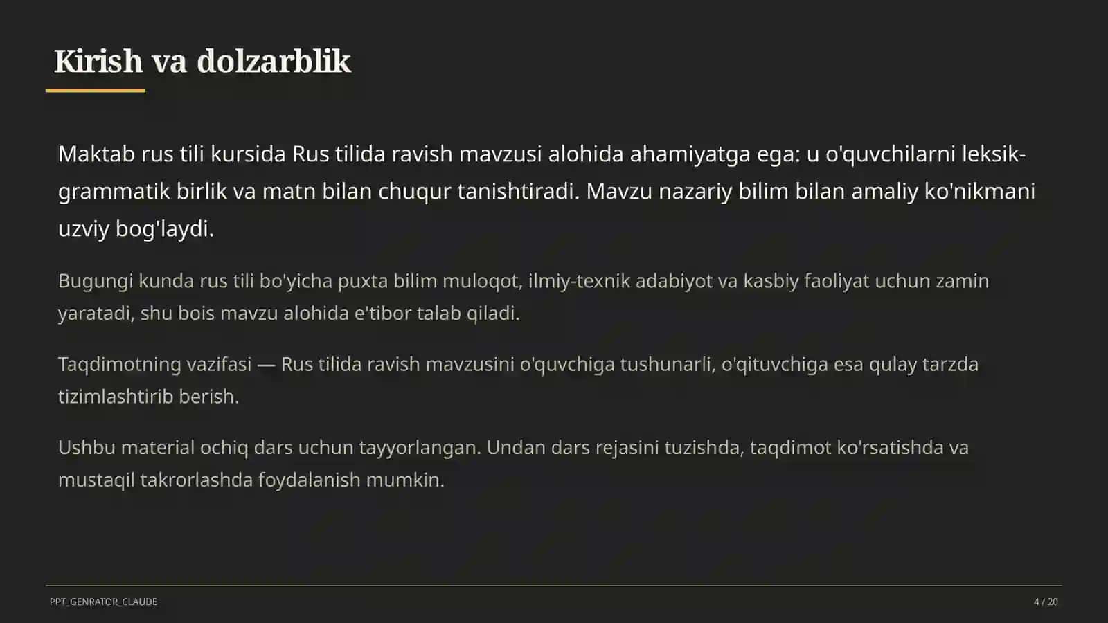 Rus tilida ravish (7-sinf) 4