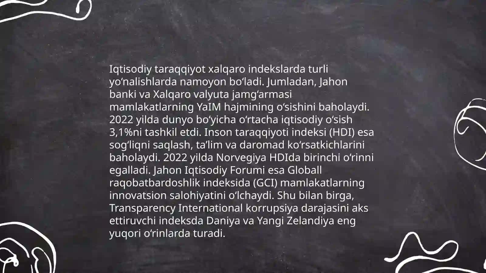 Yangi O'zbekiston ijtimoiy-siyosiy, iqtisodiy va madaniy hayotida ro'y berayotgan o'zgarishlarning xalqaro reyting va indekslarda aks etilishi 4