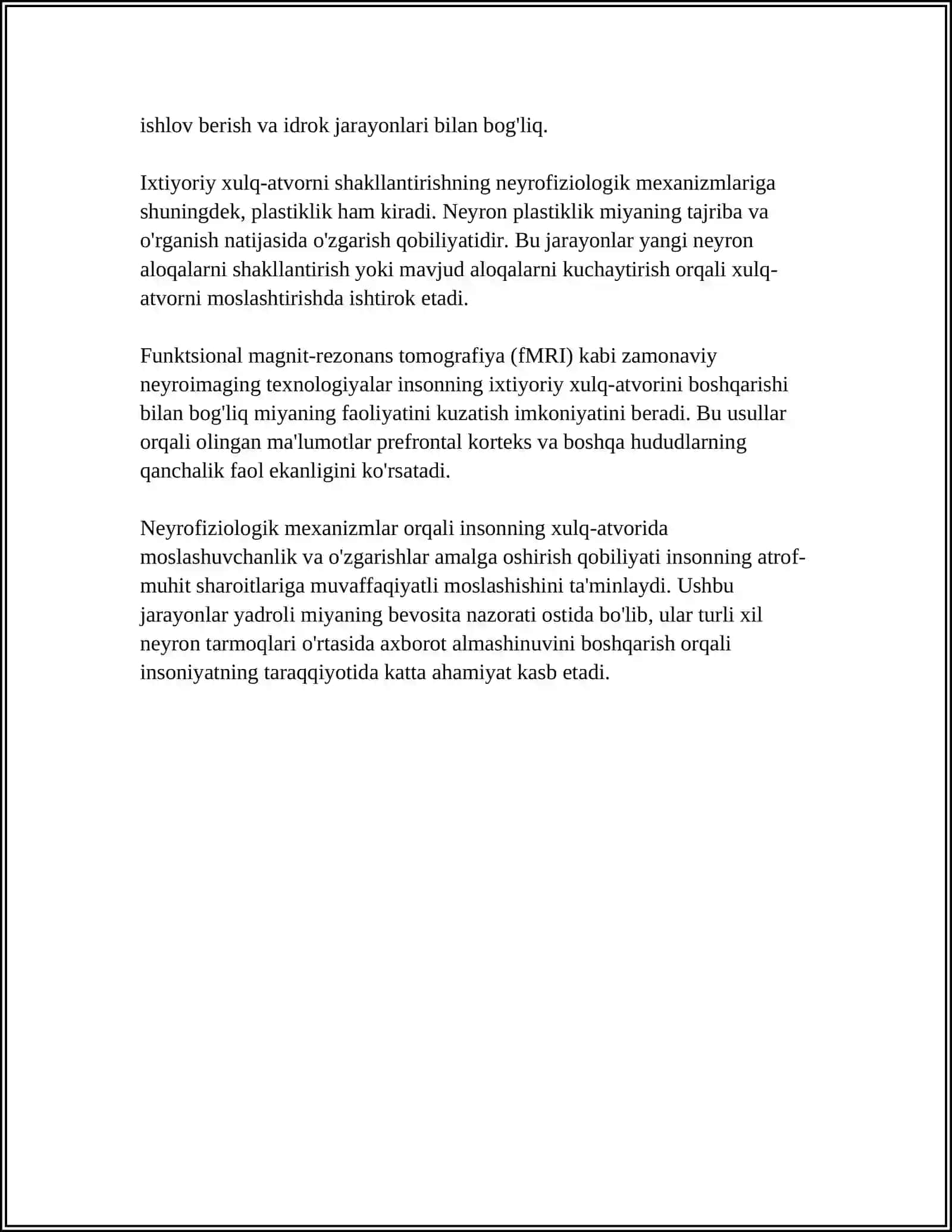 Ixtiyoriy xulq-atvorning neyrofiziologik asoslari 4