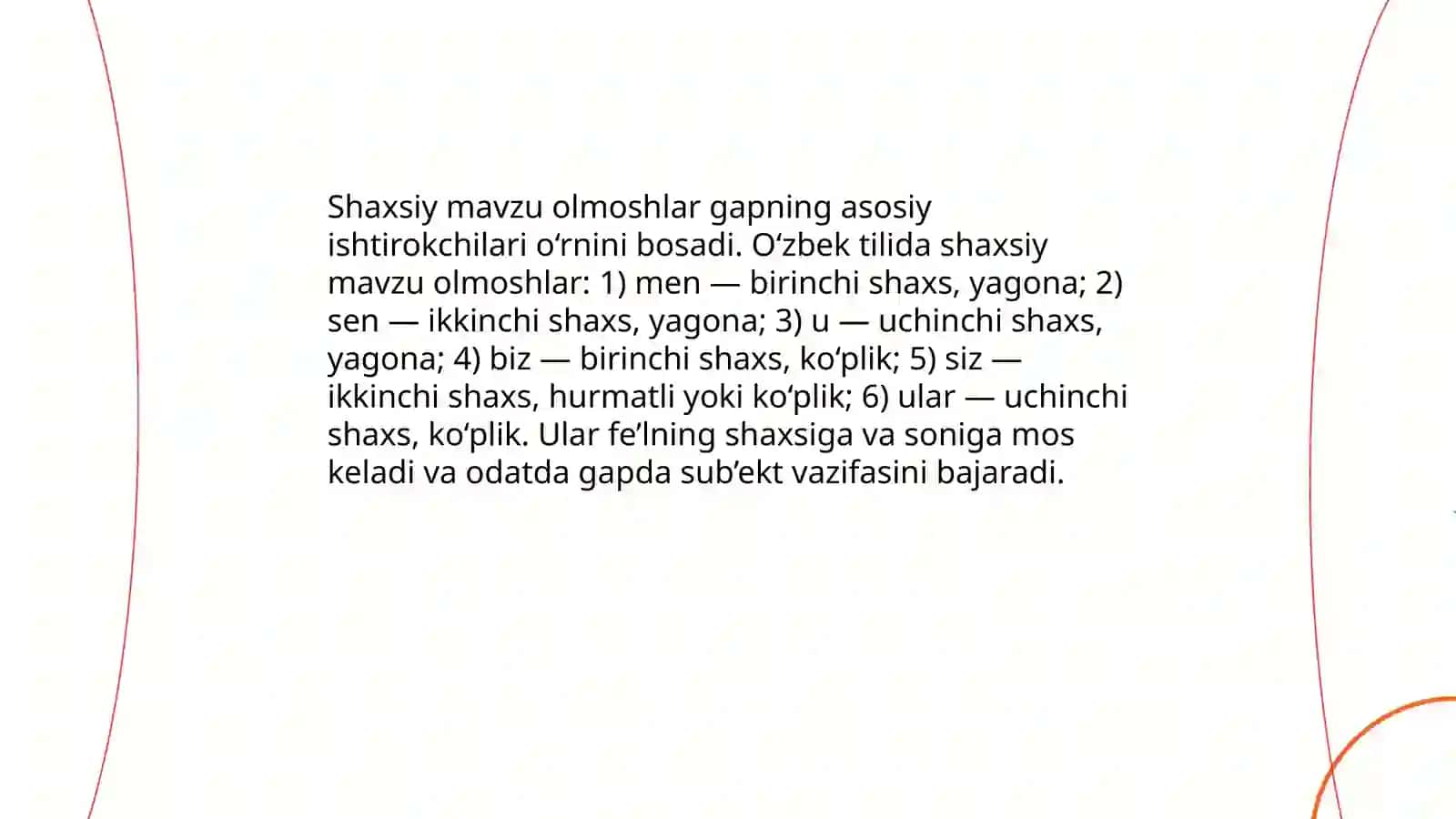 Mavzu olmosh soʻz turkumi 4