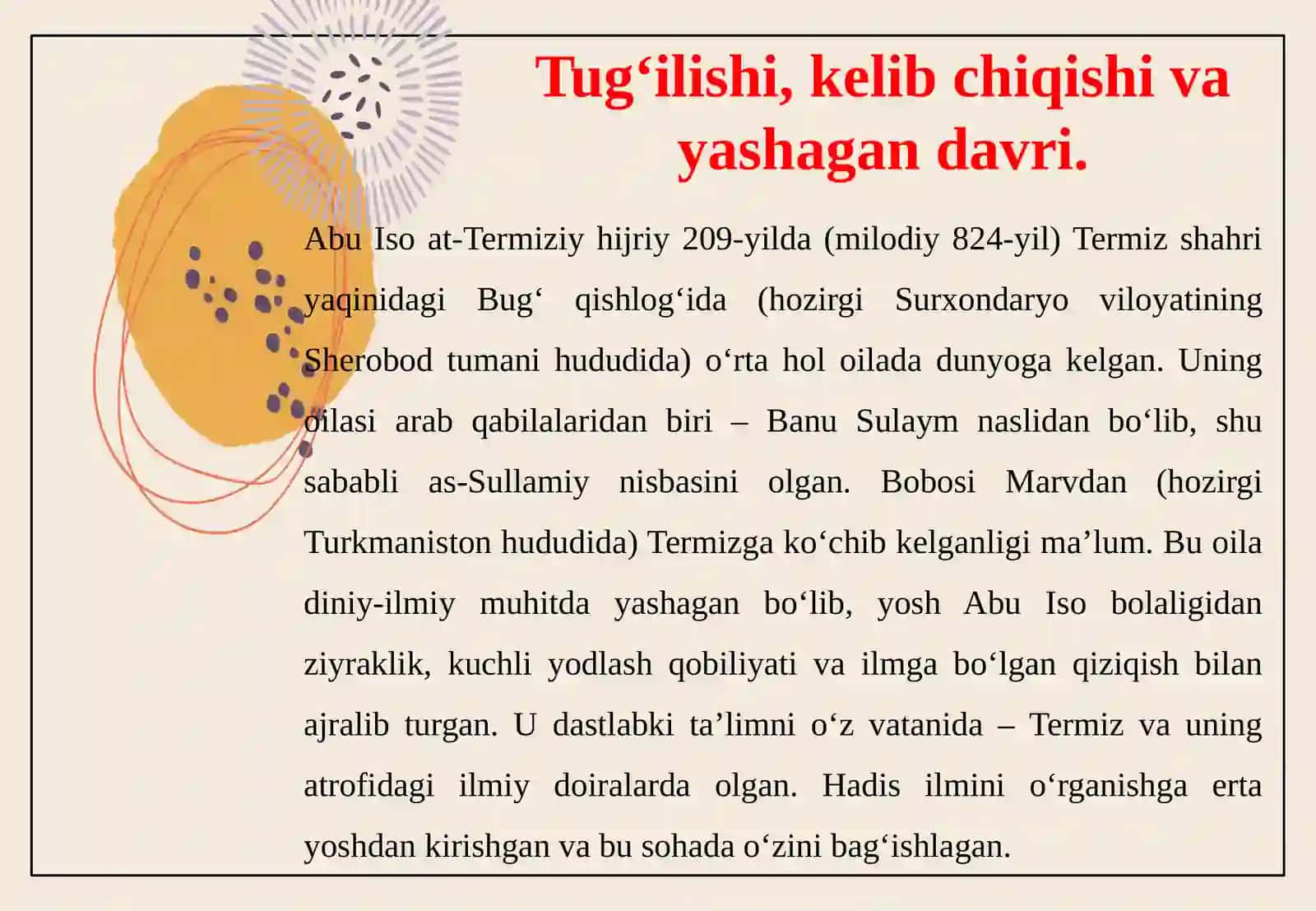 Abu Iso Muhammad at-Termiziy(824-894) 4