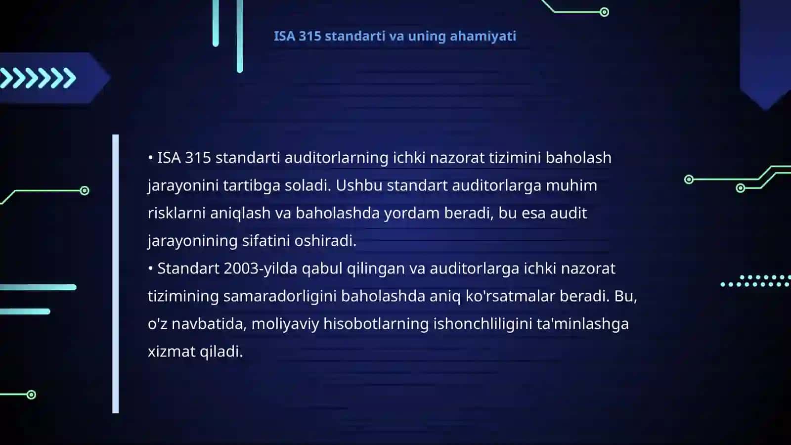 Ichki nazorat tizimini baholash: ISA 315 va COSO modeli asosida 4