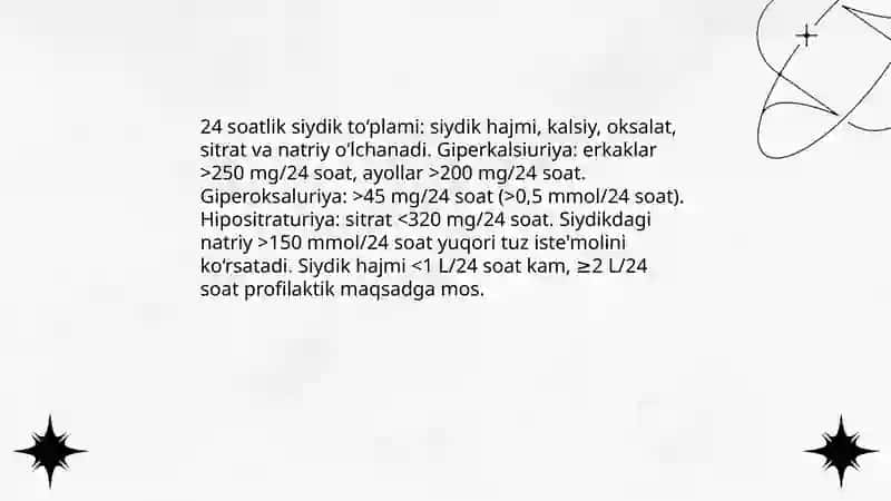 Buyrak tosh kasalligi laborator diagnostikasi 4