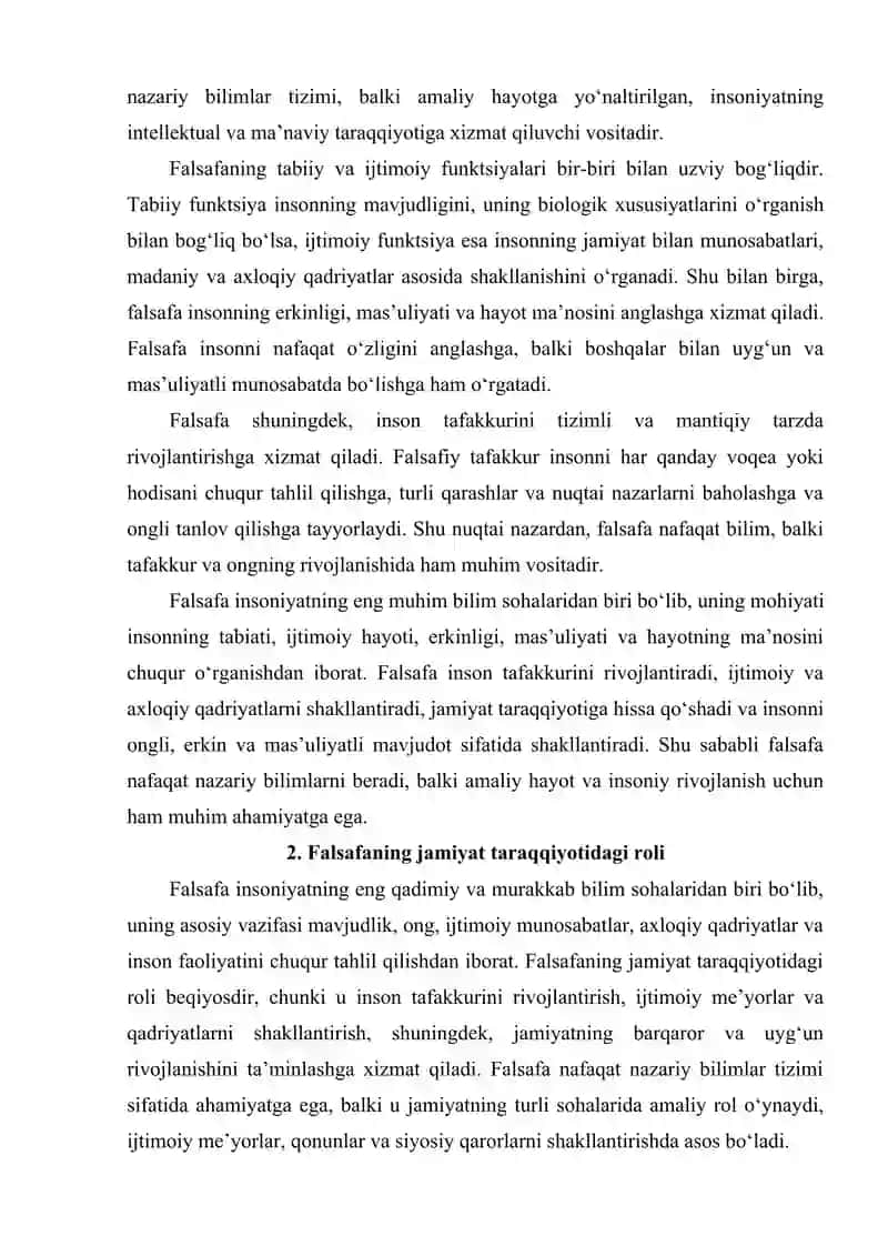 FALSAFANING MOHIYATI VA JAMIYAT TARAQQIYOTIDAGI ROLI 4