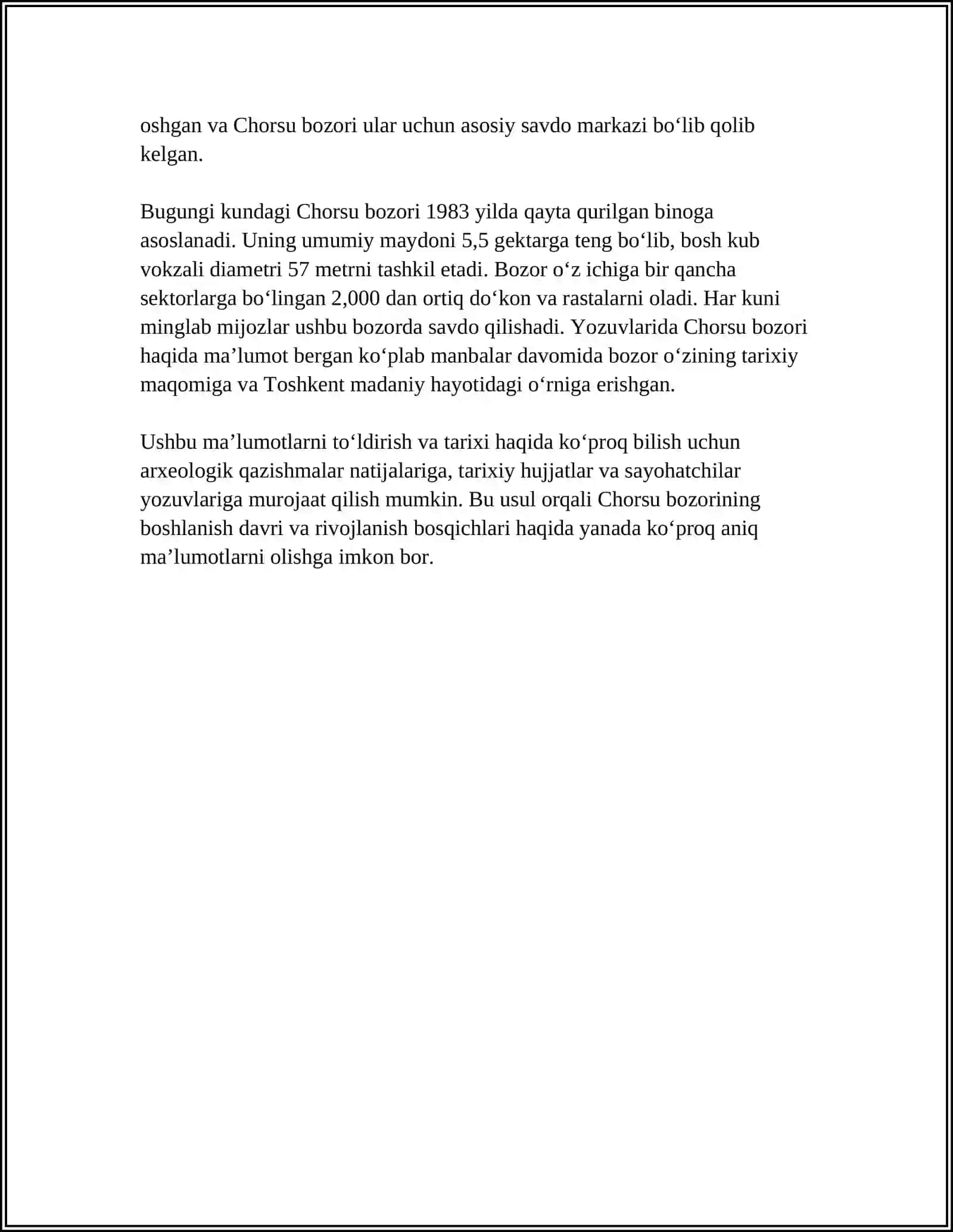 CHORSU BOZORI TARIXI 4