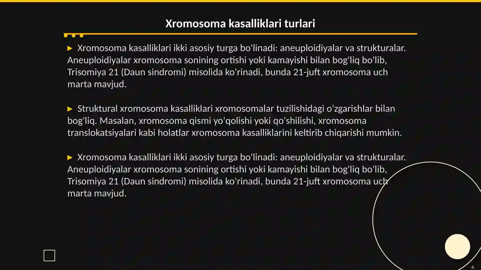 Xromosoma kasaliklari 4