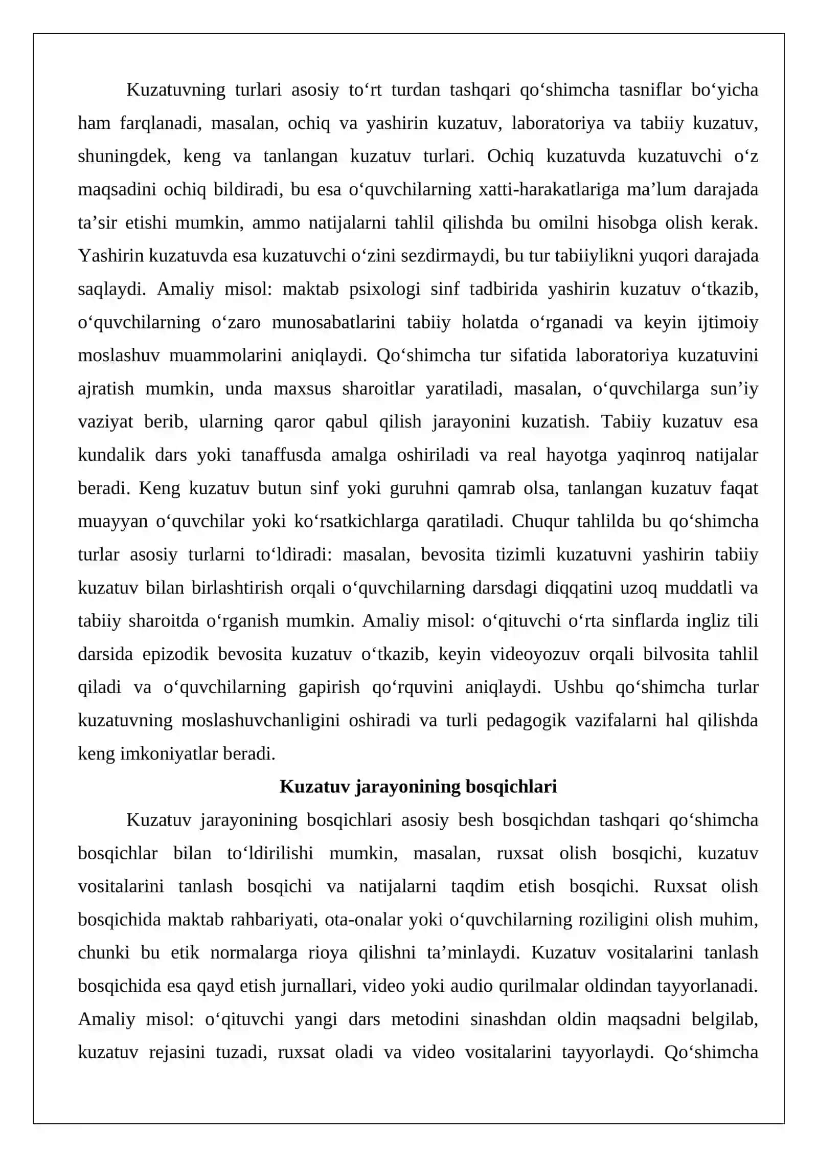 Pedagogik kuzatuv 4