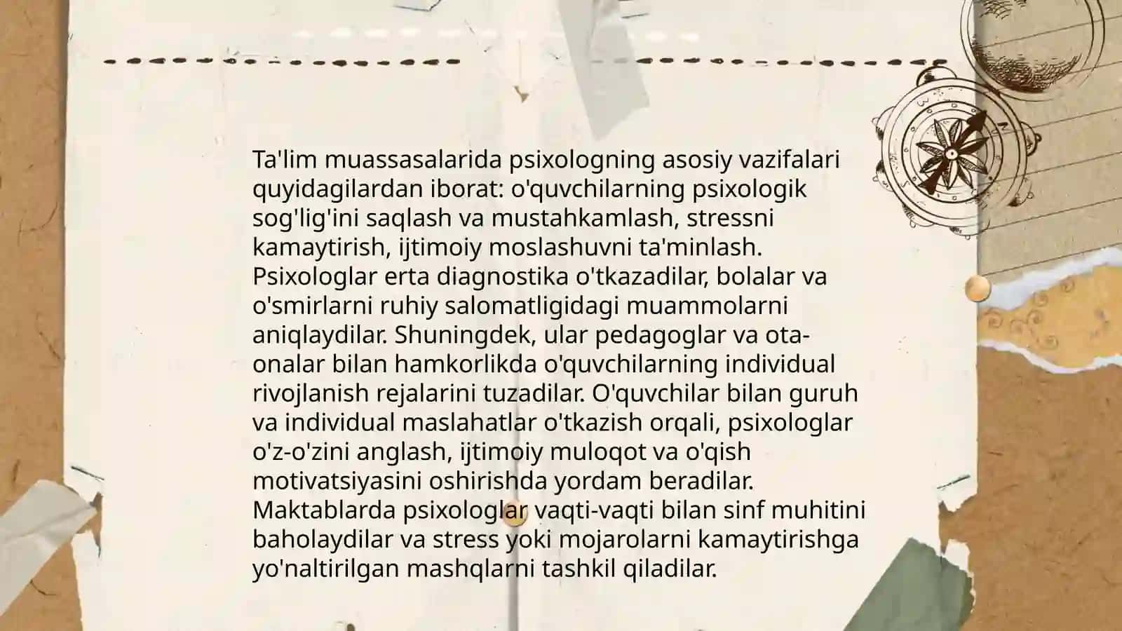 Ta'lim sohasidagi psixologning burchi va majburiyatlari 4