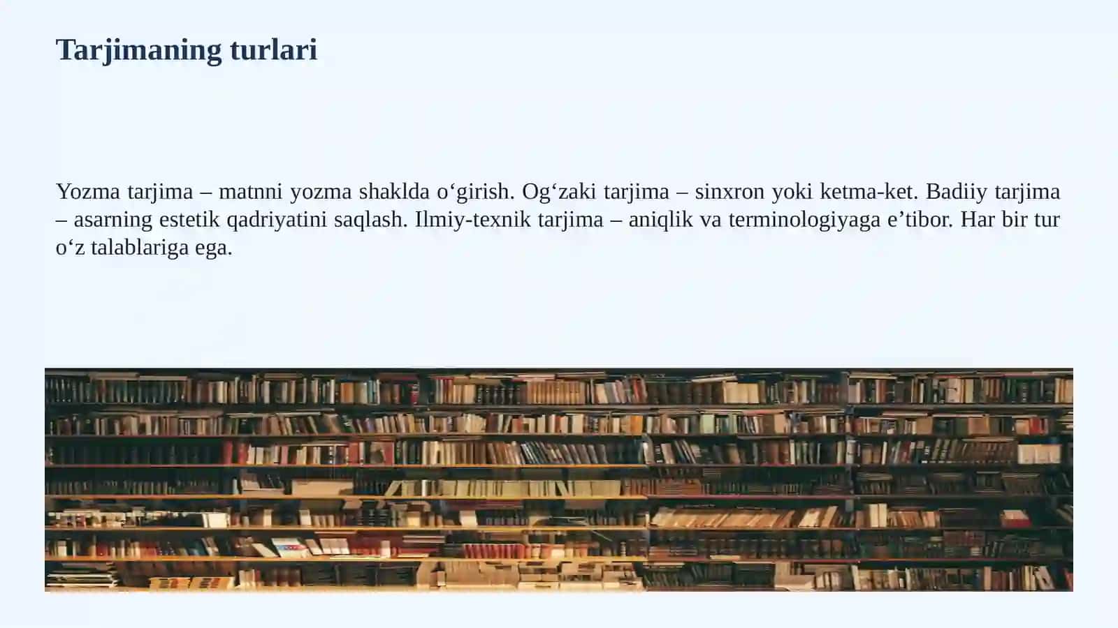 TARJIMASHUNOSLIK ASOSLARI VA BADIIY TARJIMA MAHORATI 4