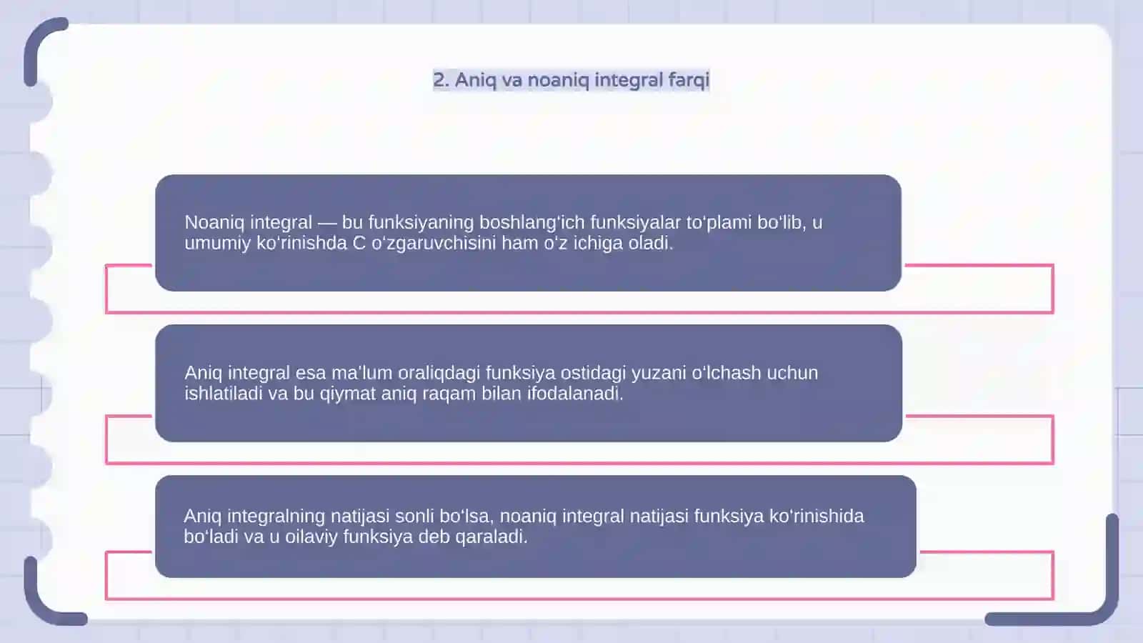 Integralning boshlangʻich tushunchalar 4