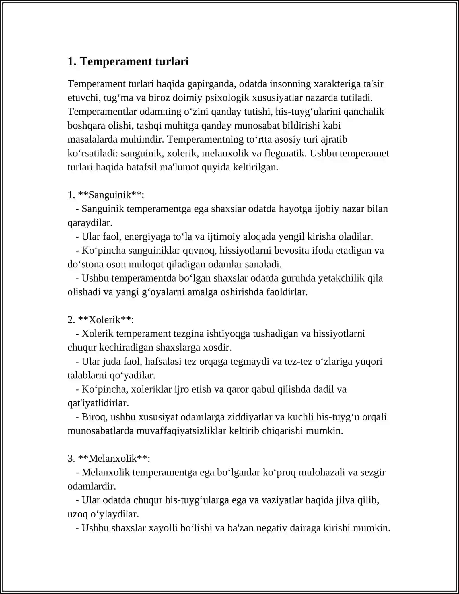 SHAXSLAR ARO MUNOSABATGA TA'SIR KO'RSATUVCHI INDIVIDUAL XUSUSIYATLAR DIAGNOSTIKASI 4