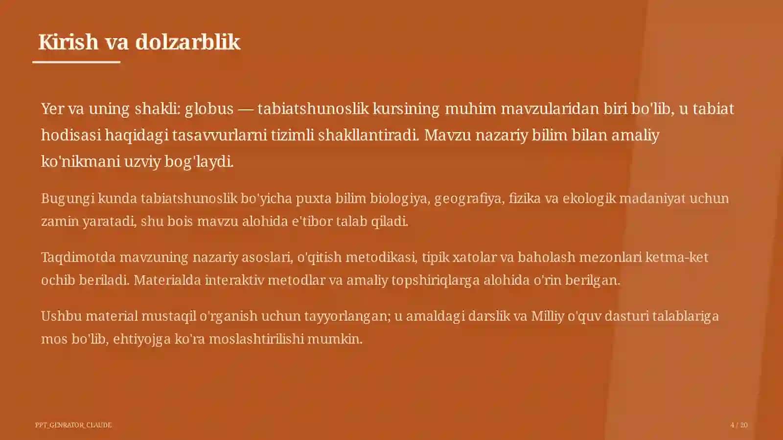 Globus (3-sinf) 4