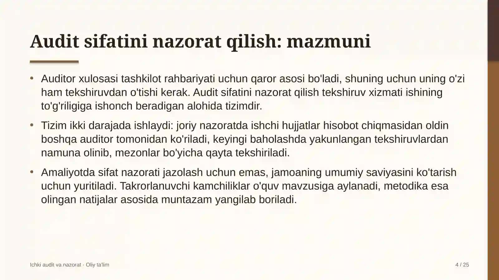 Vazirliklarda audit sifatini nazorat qilish 4