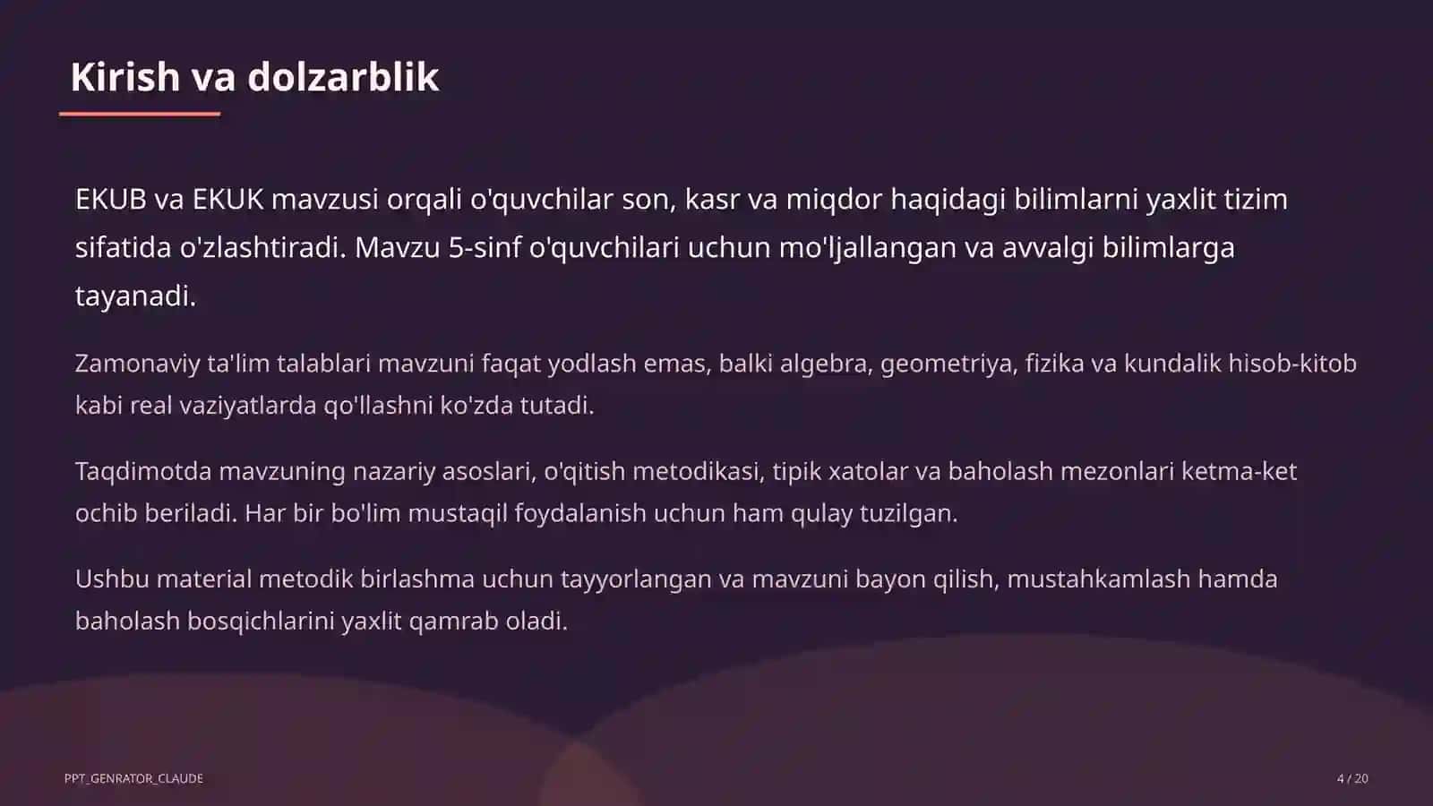 EKUB va EKUK (5-sinf) 4