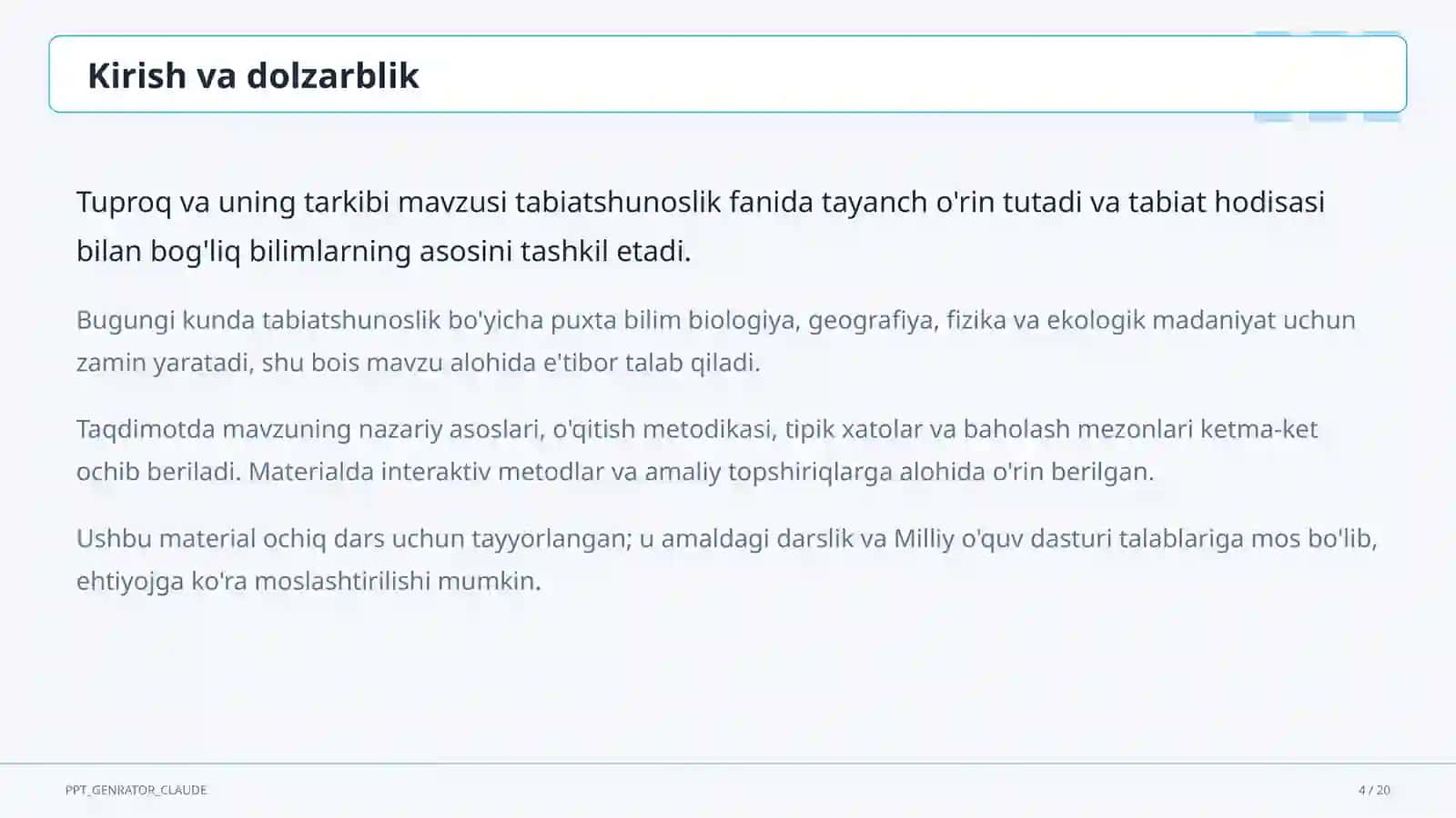 Tuproq va uning tarkibi (2-sinf) 4