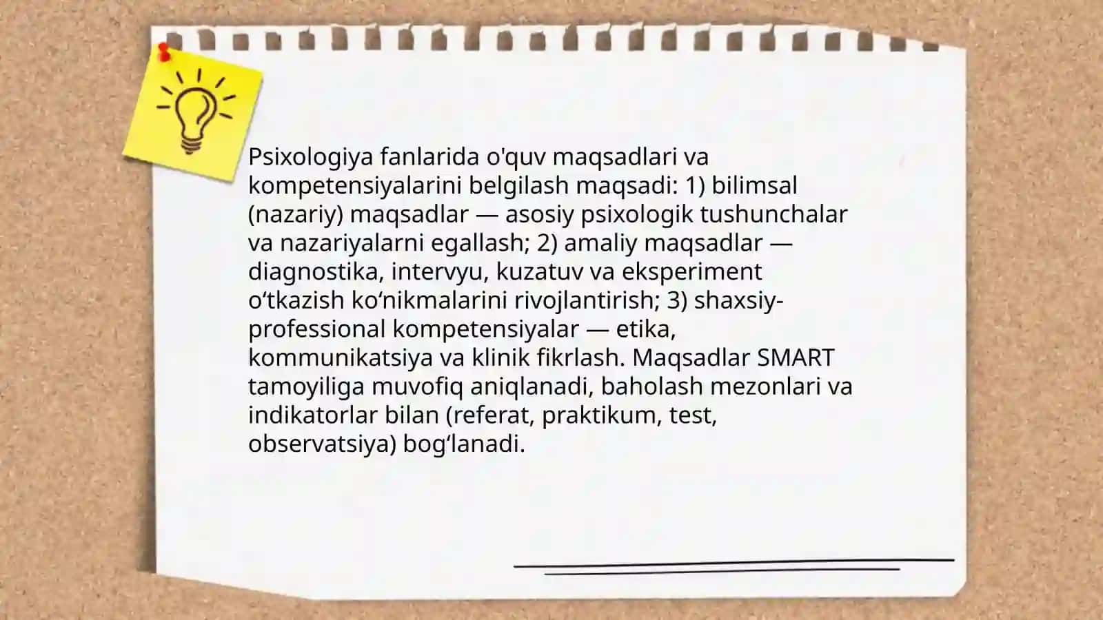 Psixologiya fanlaridan o'quv mashg'ulotlarini tashkil etish 4