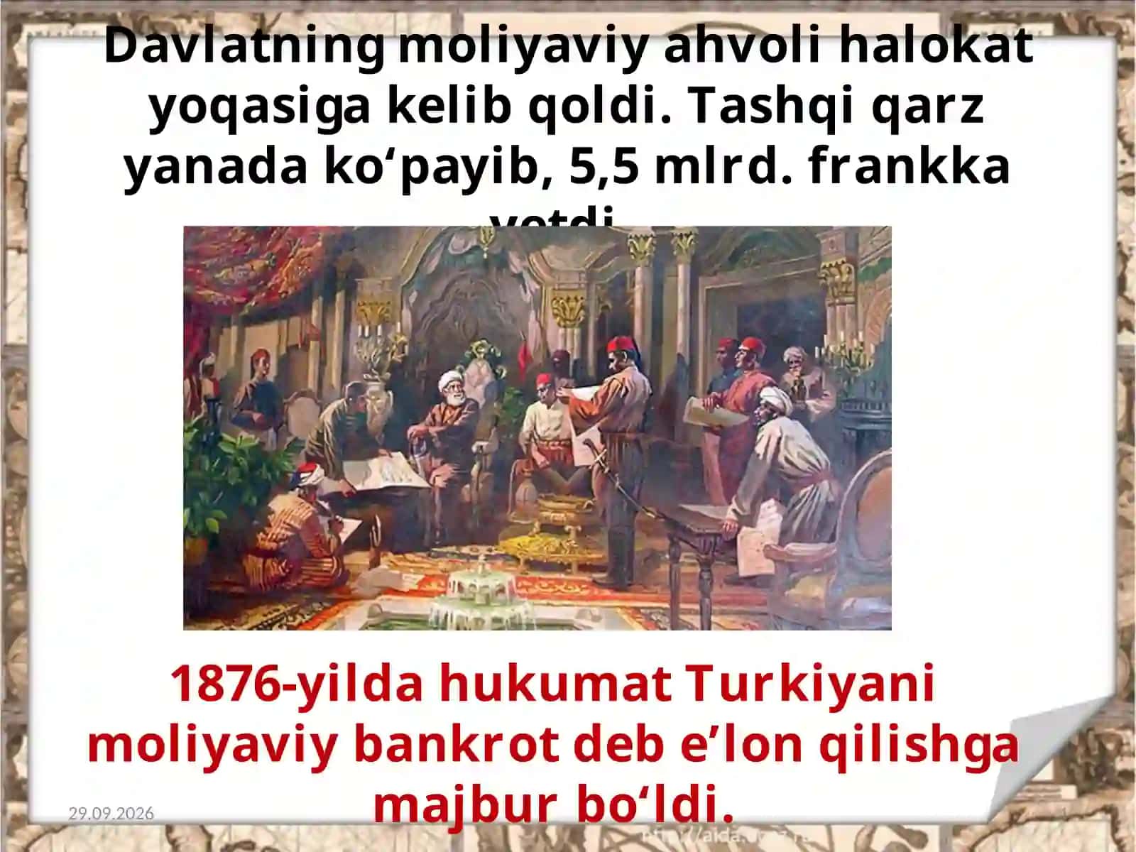 XIX asr oxiri - XX asr boshlarida Turkiya 4