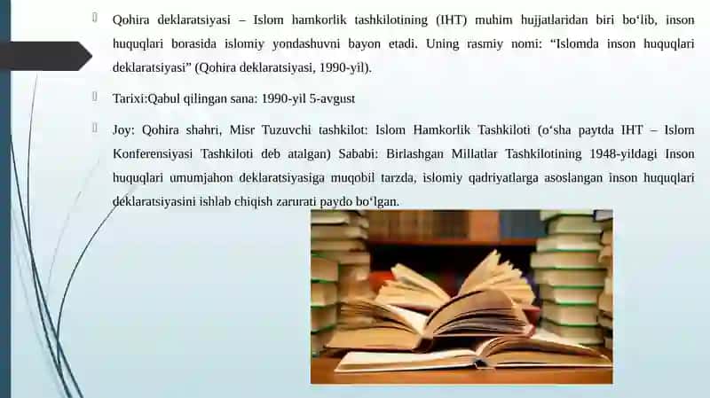 QOHIRA DEKLARATSIYASI TARIXI VA MAZMUNI 4