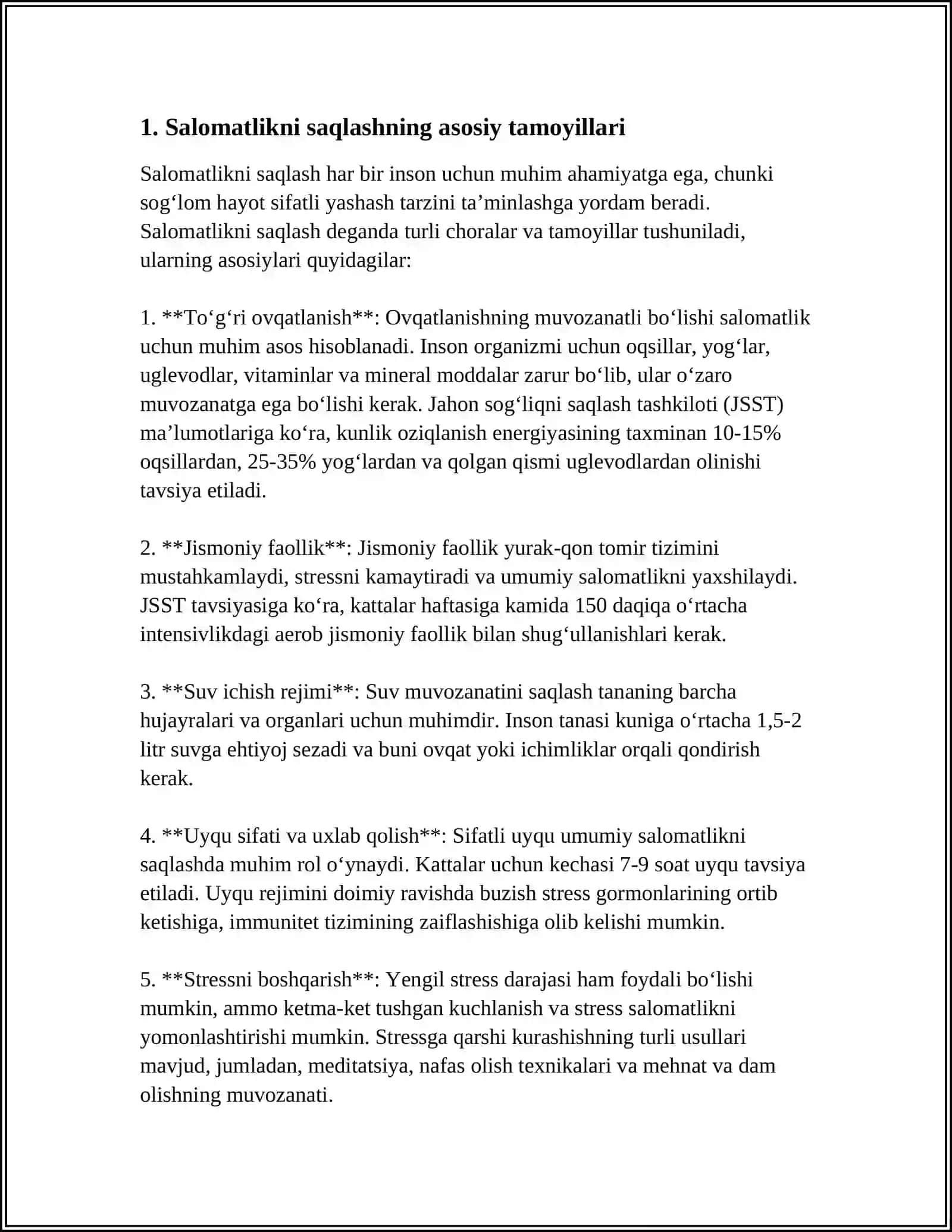 TABIIY-ILMIY SAVODXONLIKDA SALOMATLIK VA KASALLIKGA OID KONTEKSLARGA USLUBIY ISHLANMA TAYYORLASH 4