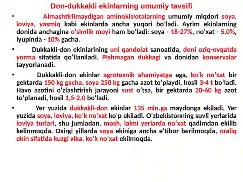 Don-dukkakli ekinlarning ahamiyati va biologik azot 4