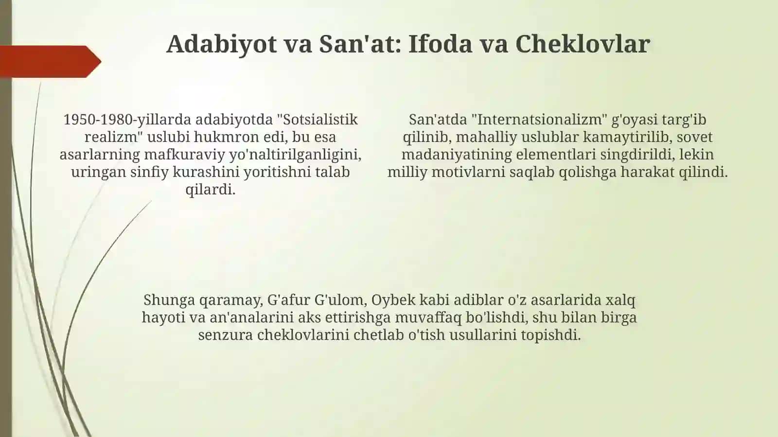 O'zbekistonda 1950-1980-yillardagi madaniyo'zgarishlar 4